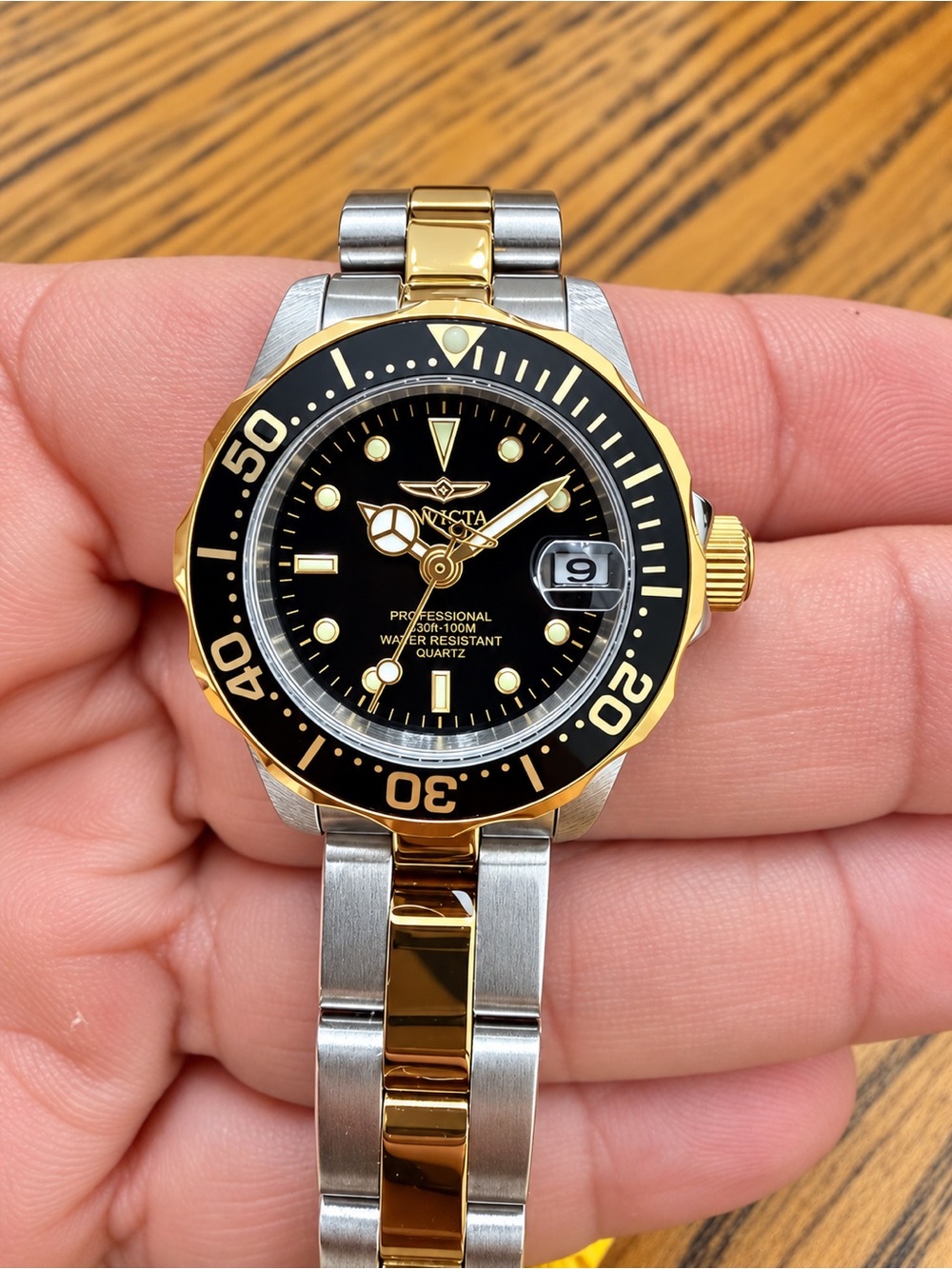 Invicta ProDiver Audredrift Two-Tone Black Dial Watch